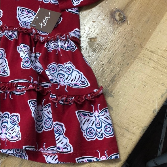 Tiered red butterfly dress Tea Collection - Picture 4 of 5